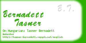 bernadett tasner business card